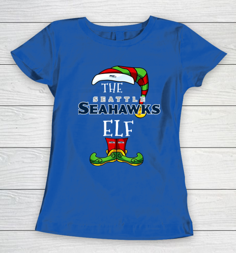 Seattle Seahawks Christmas ELF Funny NFL Women s T Shirt