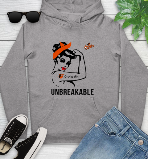 MLB Baltimore Orioles Girl Unbreakable Baseball Sports Youth Hoodie 4