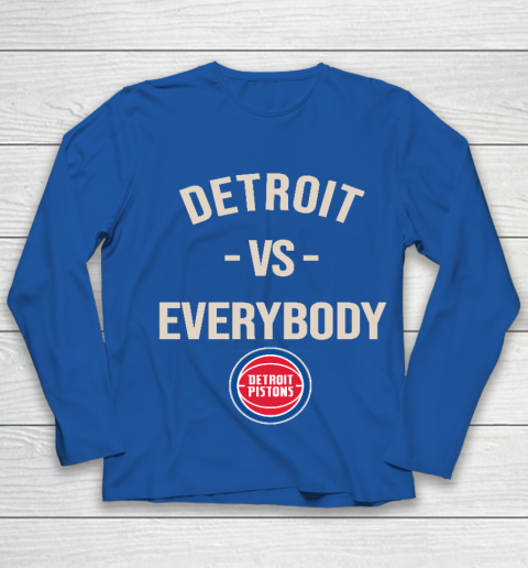 Detroit Pistons Vs Everybody Youth Long Sleeve 7
