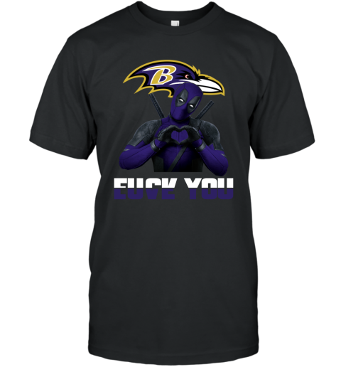 NFL Baltimore Ravens Deadpool Love You Fuck You Football Sports