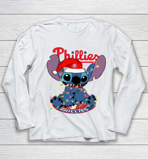 Philadelphia Phillies MLB noel stitch Baseball Christmas Youth Long Sleeve