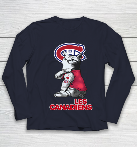 NHL My Cat Loves Montreal Canadiens Hockey Youth Long Sleeve 2