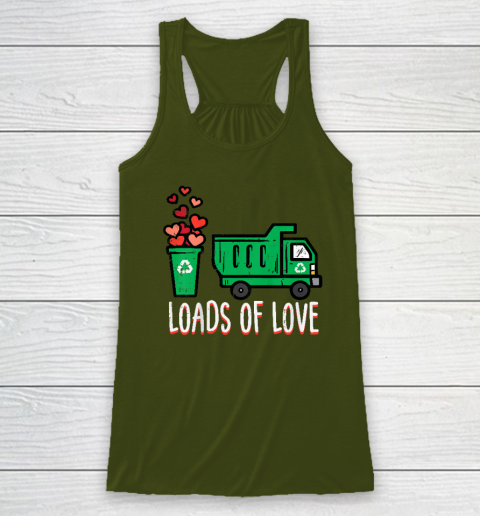 Kids Valentines Day Garbage Truck Loads Of Love Racerback Tank 2