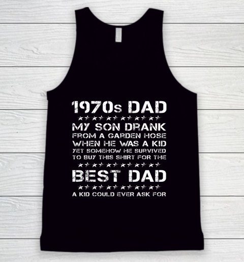 Funny 1970s Dad And Son Father's Day Tank Top