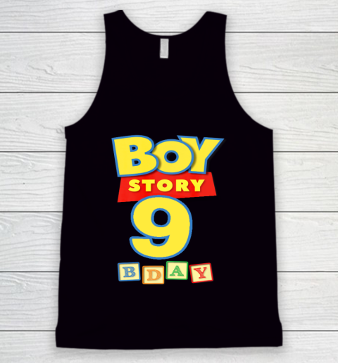 Toy Blocks Boy Story 9 Year Old Birthday Tank Top