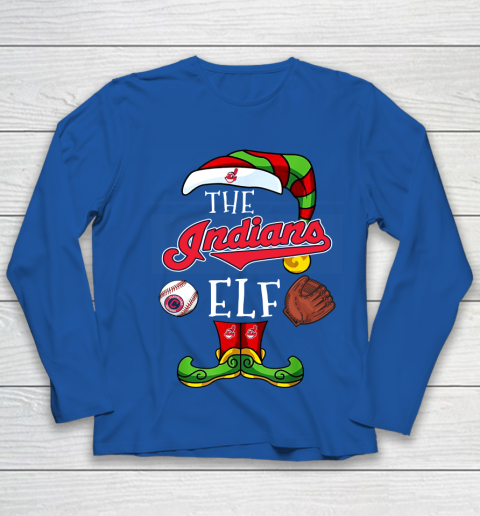 Cleveland Indians Christmas ELF Funny MLB Youth Long Sleeve 7