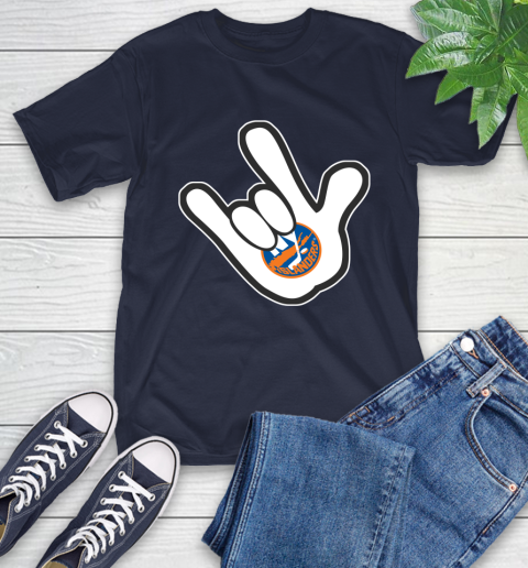 New York Islanders NHL Hockey Mickey Rock Hand Disney T-Shirt 4