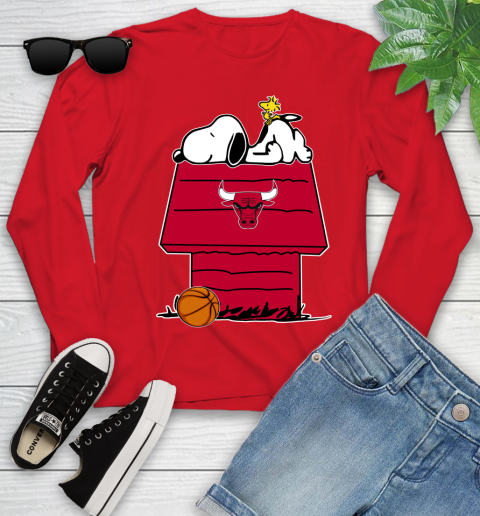 Chicago Bulls NBA Basketball Snoopy Woodstock The Peanuts Movie Youth Long Sleeve 11