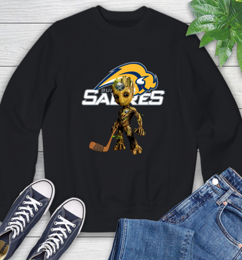 Buffalo Sabres NHL Hockey Groot Marvel Guardians Of The Galaxy Sweatshirt 2