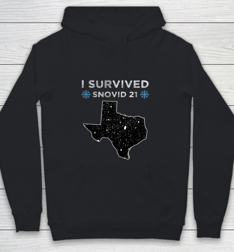 I Survived Winter Snow Storm 2021 Icy Freezing Weather Youth Hoodie