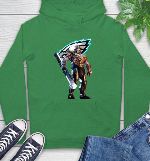 NFL Thanos Gauntlet Avengers Endgame Football Philadelphia Eagles Hoodie 8