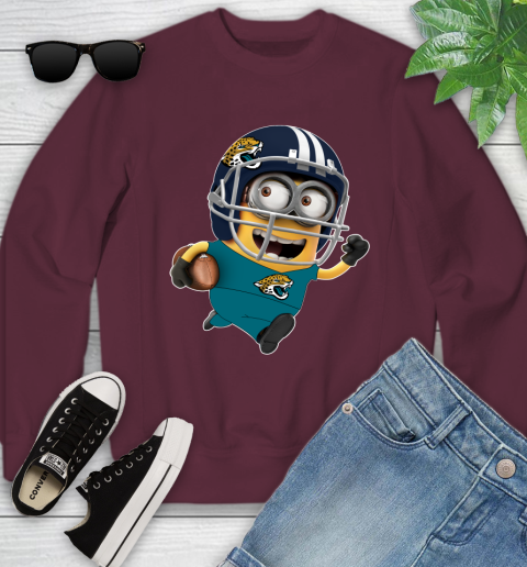 NFL Jacksonville Jaguars Minions Disney Football Sports Youth Sweatshirt 5