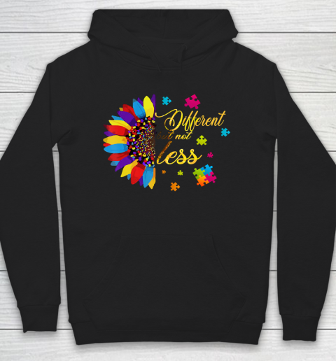 Autism Awareness Sunflower Different but not less Hoodie