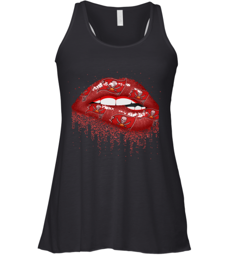 Biting Glossy Lips Sexy Tampa Bay Buccaneers NFL Football Racerback Tank