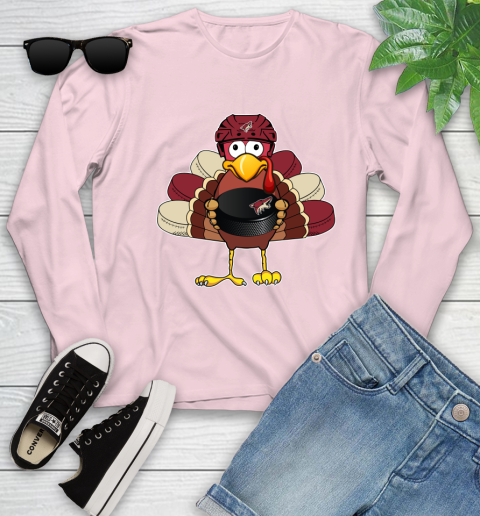 Arizona Coyotes Turkey Thanksgiving Day Youth Long Sleeve 11 Arizona Coyotes Turkey Thanksgiving Day Youth Long Sleeve - Image 11