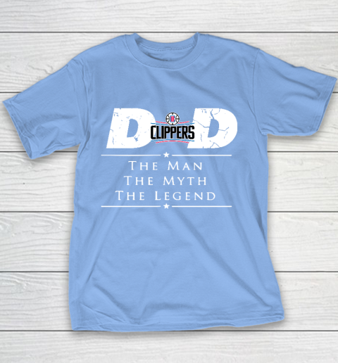 LA Clippers NBA Basketball Dad The Man The Myth The Legend Youth T-Shirt 8