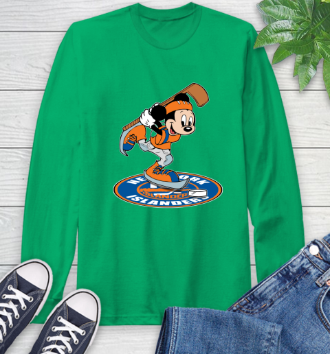 NHL Hockey New York Islanders Cheerful Mickey Disney Shirt Long Sleeve T-Shirt 8