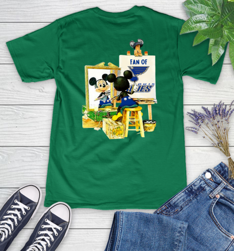 NHL Hockey St.Louis Blues Mickey Drawing Shirt 75