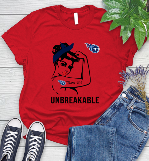 NFL Tennessee Titans Girl Unbreakable Football Sports Women's T-Shirt 9