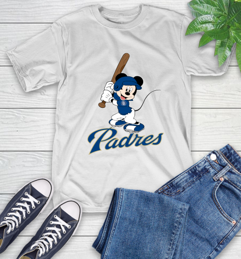 MLB Baseball San Diego Padres Cheerful Mickey Mouse Shirt T-Shirt 2