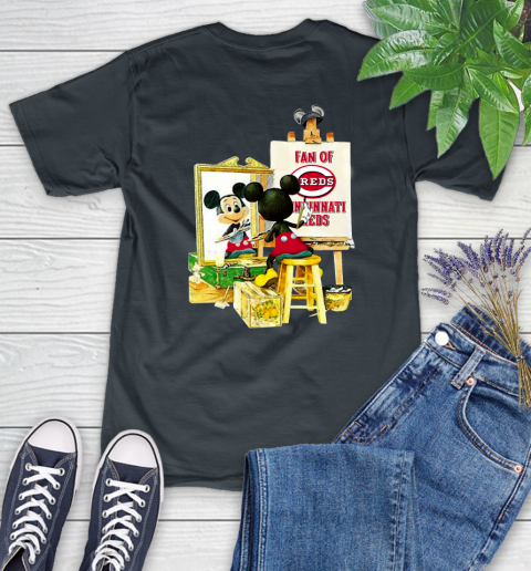 MLB Baseball Cincinnati Reds Mickey Drawing Shirt 87