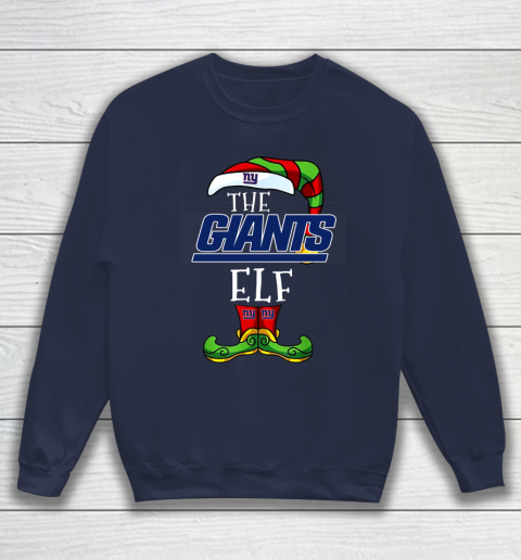 New York Giants Christmas ELF Funny NFL Sweatshirt 2