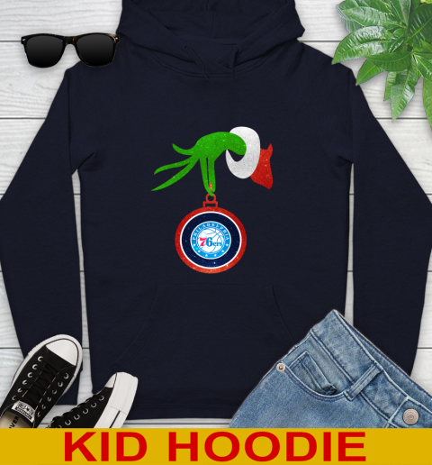 Philadelphia 76ers Grinch Merry Christmas NBA Basketball Youth Hoodie 4