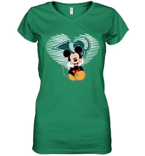 NFL Los Angeles Rams The Heart Mickey Mouse Disney Football T Shirt 8FsR8vWABrI women v neck t shirt 39 95 151514 front irish green