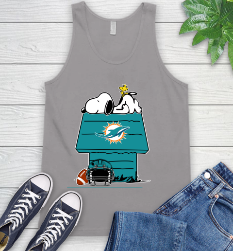 Miami Dolphins NFL Football Snoopy Woodstock The Peanuts Movie Tank Top 4