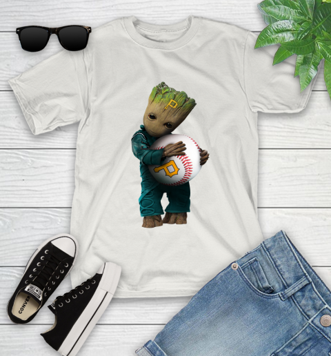 MLB Groot Guardians Of The Galaxy Baseball Sports Pittsburgh Pirates Youth T-Shirt 12