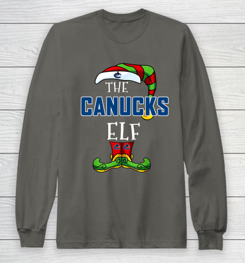 Vancouver Canucks Christmas ELF Funny NHL Long Sleeve T-Shirt 5