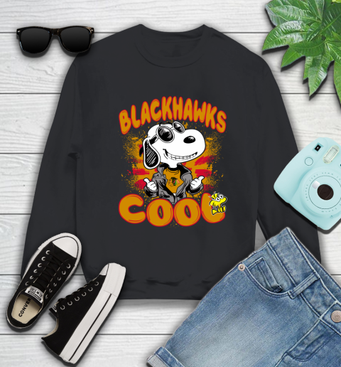 NHL Hockey Chicago Blackhawks Cool Snoopy Shirt Sweatshirt