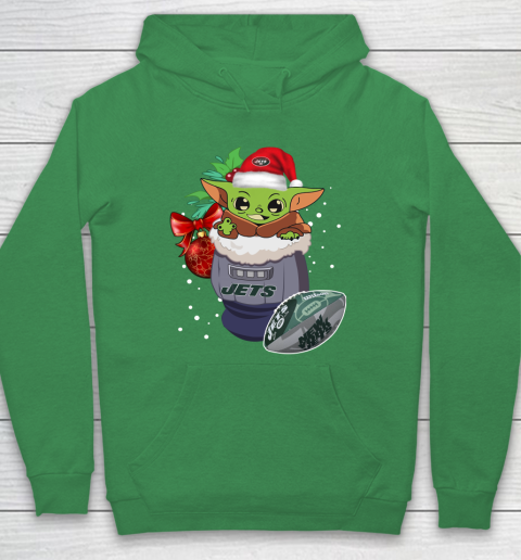 New York Jets Christmas Baby Yoda Star Wars Funny Happy NFL Hoodie 8