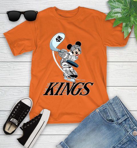 NHL Hockey Los Angeles Kings Cheerful Mickey Mouse Shirt Youth T-Shirt 7
