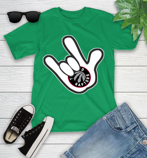Toronto Raptors NBA Basketball Mickey Rock Hand Disney Youth T-Shirt 6