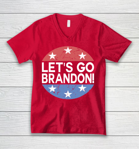 Let's Go Brandon Funny FJB 2021 V-Neck T-Shirt 4