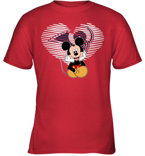 NFL Los Angeles Rams The Heart Mickey Mouse Disney Football T Shirt PSzBU0Bw0Gq youth t shirt 26 95 151514 front red