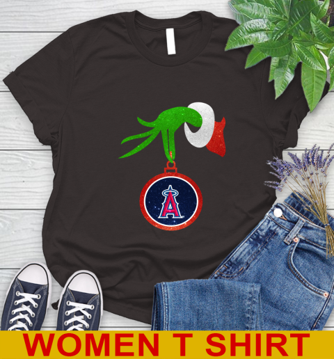 Los Angeles Angels Grinch Merry Christmas MLB Baseball Women's T-Shirt 8