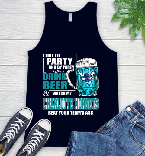 NBA Drink Beer and Watch My Charlotte Hornets Beat Your Team' Ass Tank Top 2