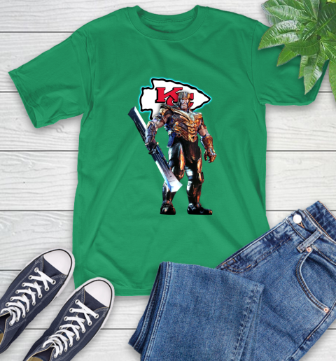 NFL Thanos Gauntlet Avengers Endgame Football Kansas City Chiefs T-Shirt 7