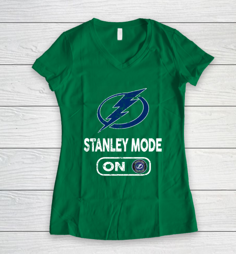 Tampa Bay Lightning Stanley Mode On Women's V-Neck T-Shirt 3
