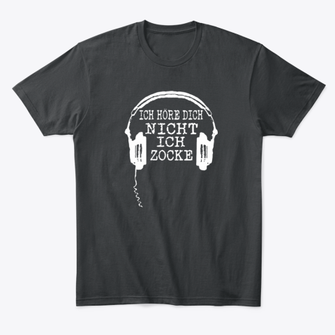 tnzb ich hore dich nicht ich zocke headphone classic t shirt 2 front black
