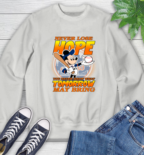 New York Mets MLB Baseball Mickey Disney Never Lose Hope Sweatshirt 5
