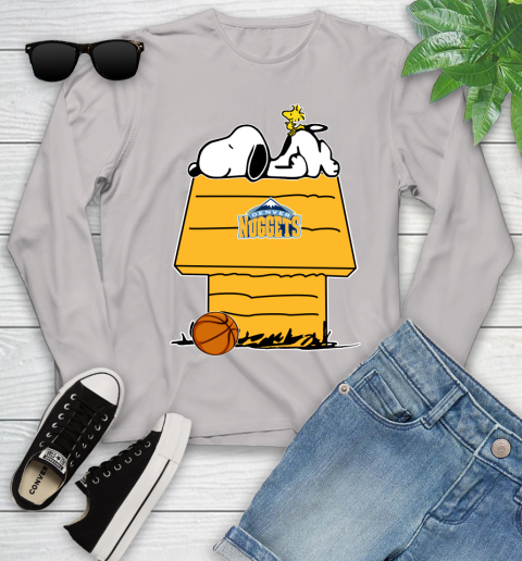 Denver Nuggets NBA Basketball Snoopy Woodstock The Peanuts Movie Youth Long Sleeve 12