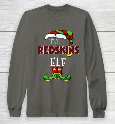Washington Redskins Christmas ELF Funny NFL Long Sleeve T Shirt Tee For Sports