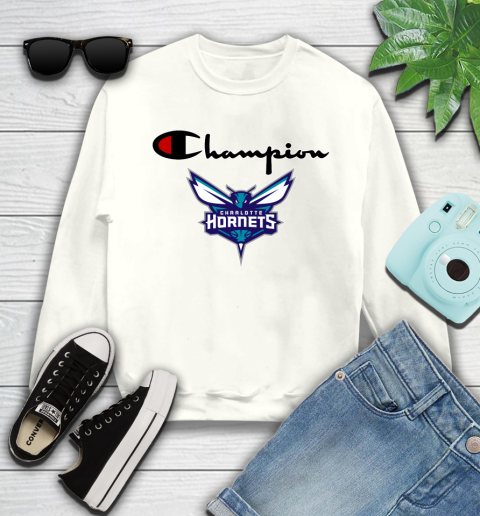 NBA Basketball Charlotte Hornets Champion Shirt Youth Sweatshirt