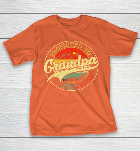 GrandFather gift shirt Mens Vintage Promoted To Grandpa 2020 Pregnancy Announcement Gift T Shirt T-Shirt 14