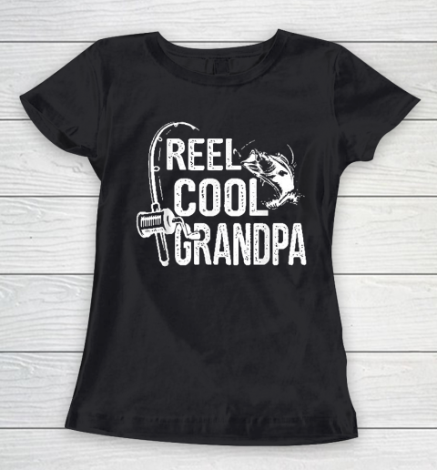 Grandpa Funny Gift Apparel  Reel Cool Grandpa Fishing Lover Gift For Women's T-Shirt