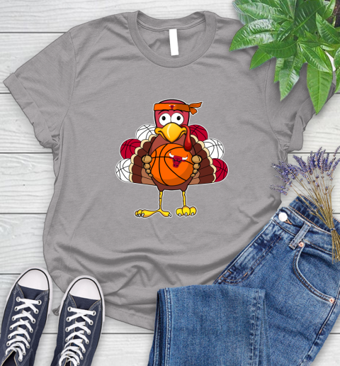 Chicago Bulls Turkey thanksgiving day Women's T-Shirt 5