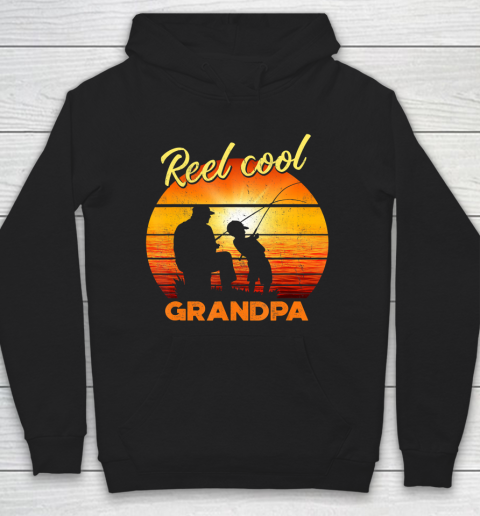 GrandFather gift shirt Vintage Fishing Reel Cool Grandpa Gift Fathers Mothers T Shirt Hoodie
